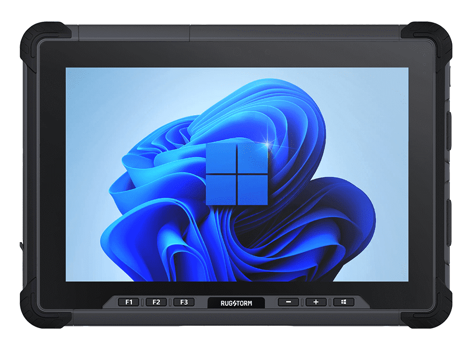 front view of 10 inch rugged windows tablet