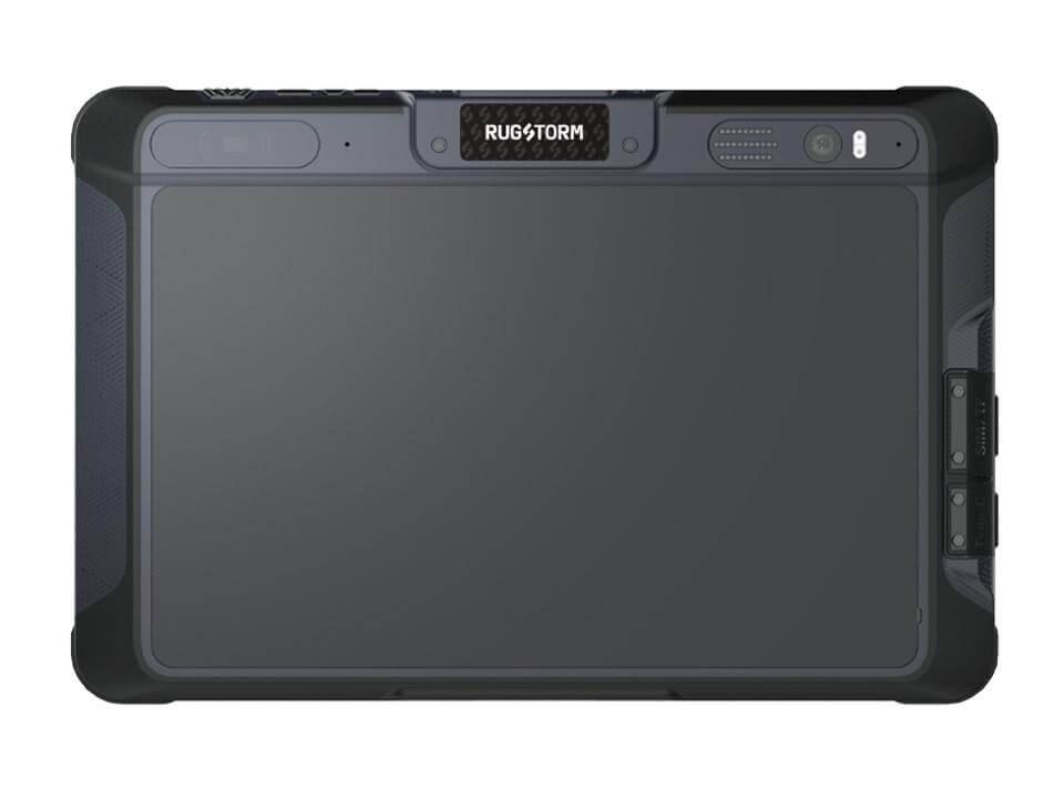 back view of 10 inch rugged Android tablet